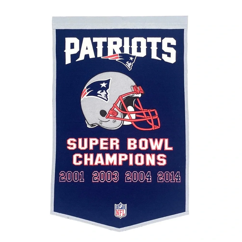 New England Patriot Super Bowl Champion Dynasty Banner